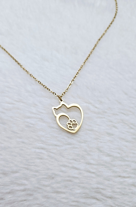 Kitty Paws Pendant Necklace