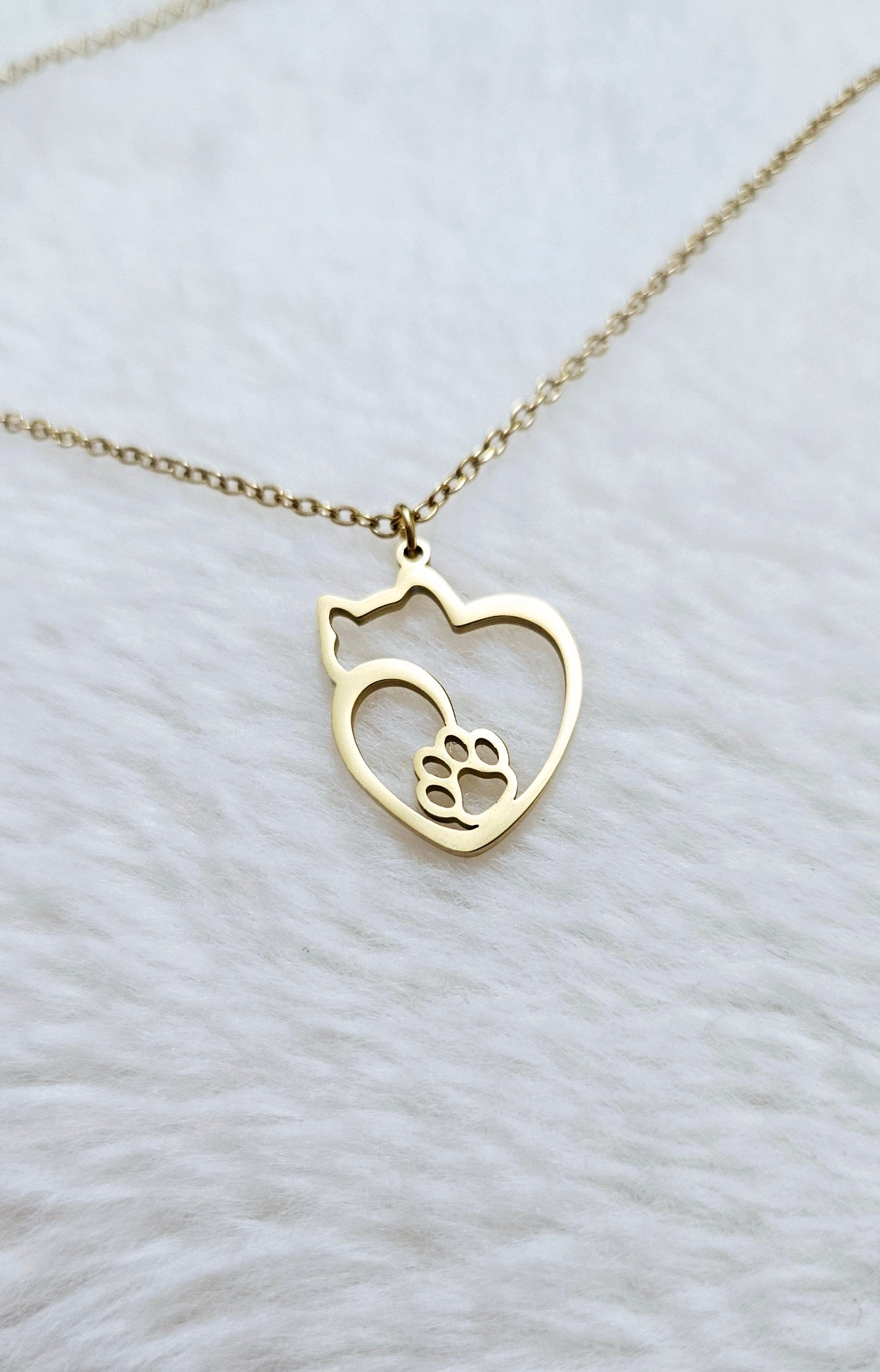 Kitty Paws Pendant Necklace
