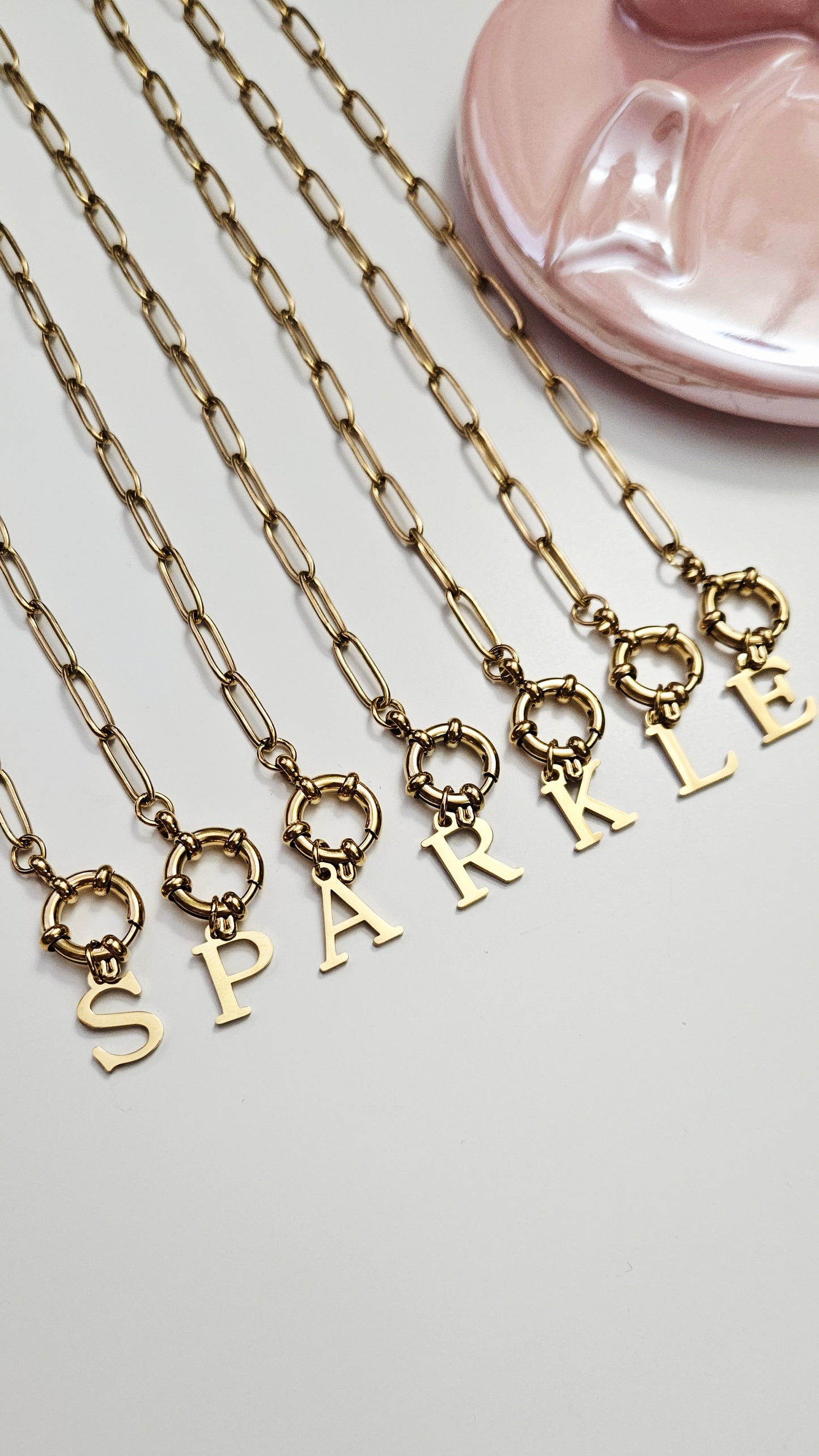 Paper Clip Charm Bracelet