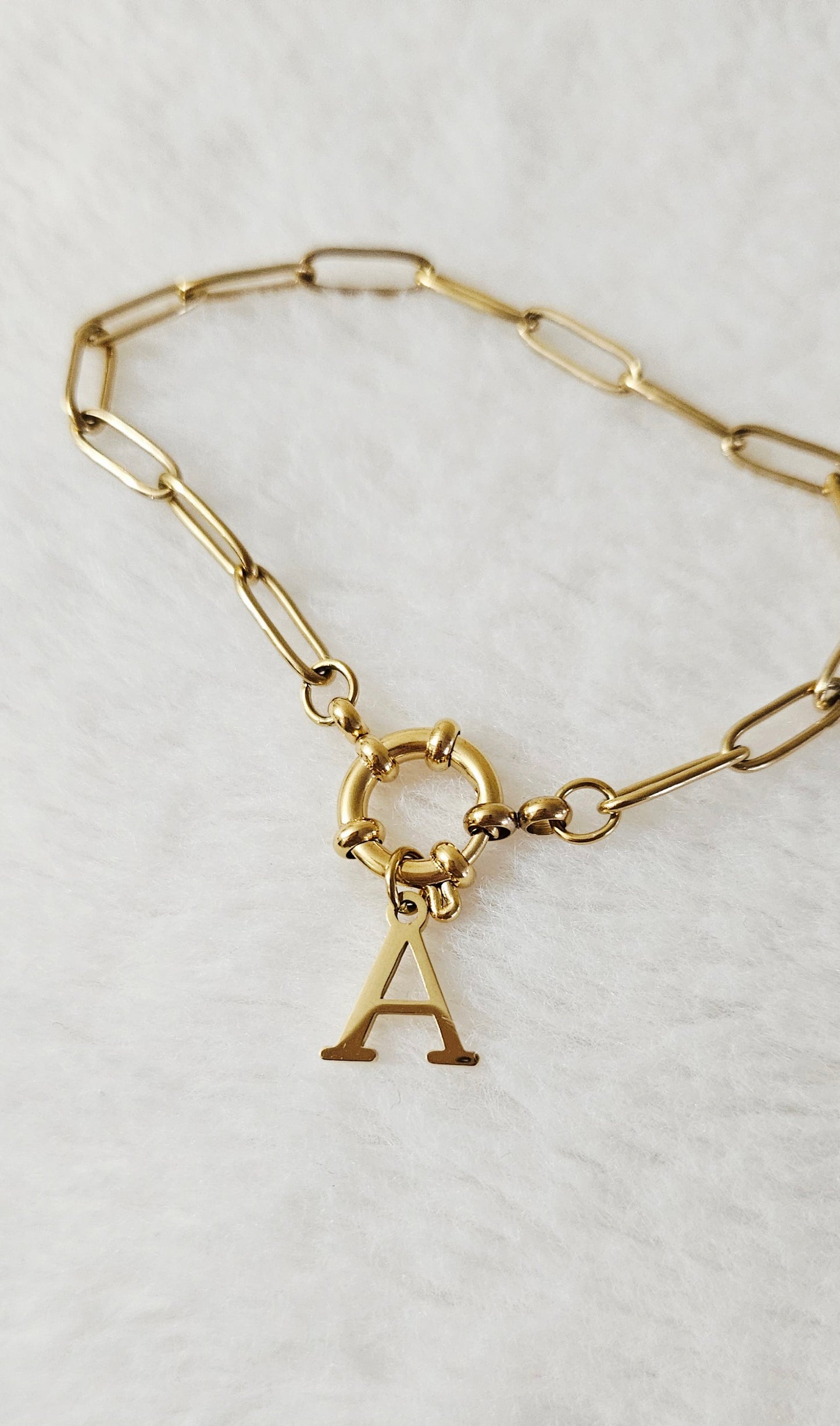 Paper Clip Charm Bracelet