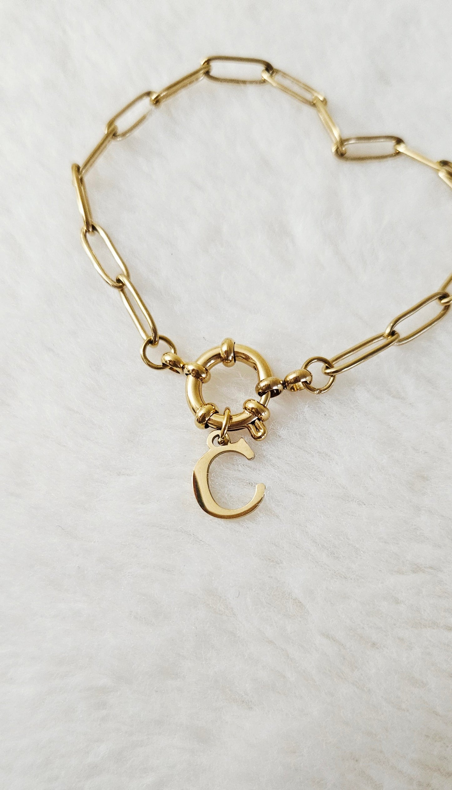 Paper Clip Charm Bracelet