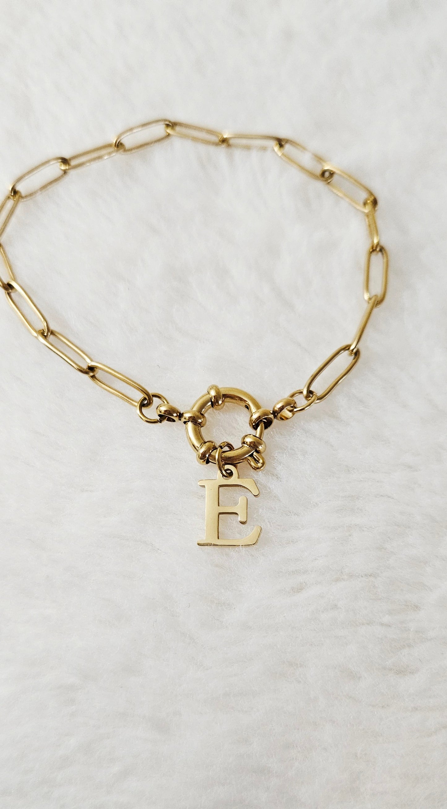 Paper Clip Charm Bracelet