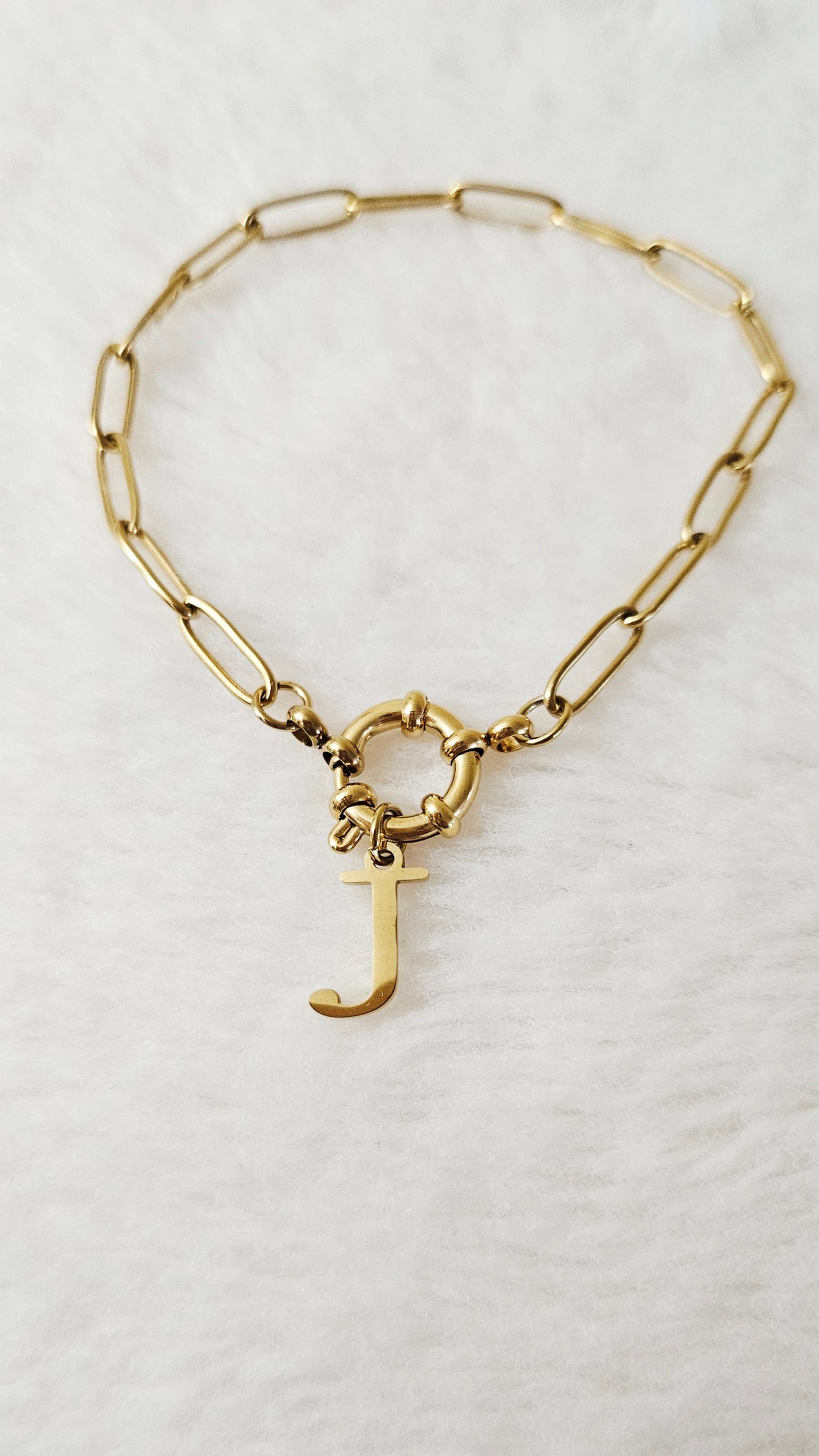 Paper Clip Charm Bracelet