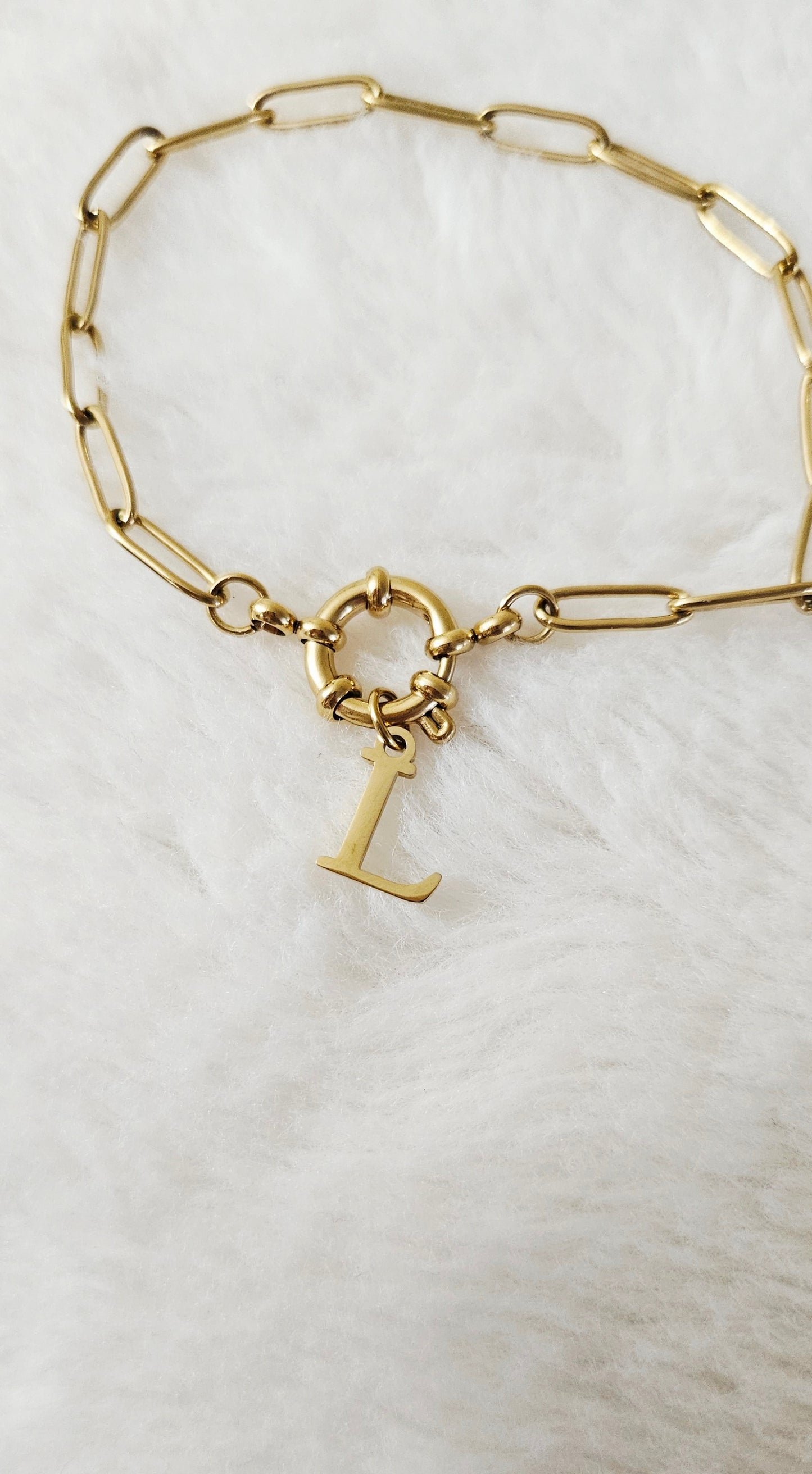 Paper Clip Charm Bracelet