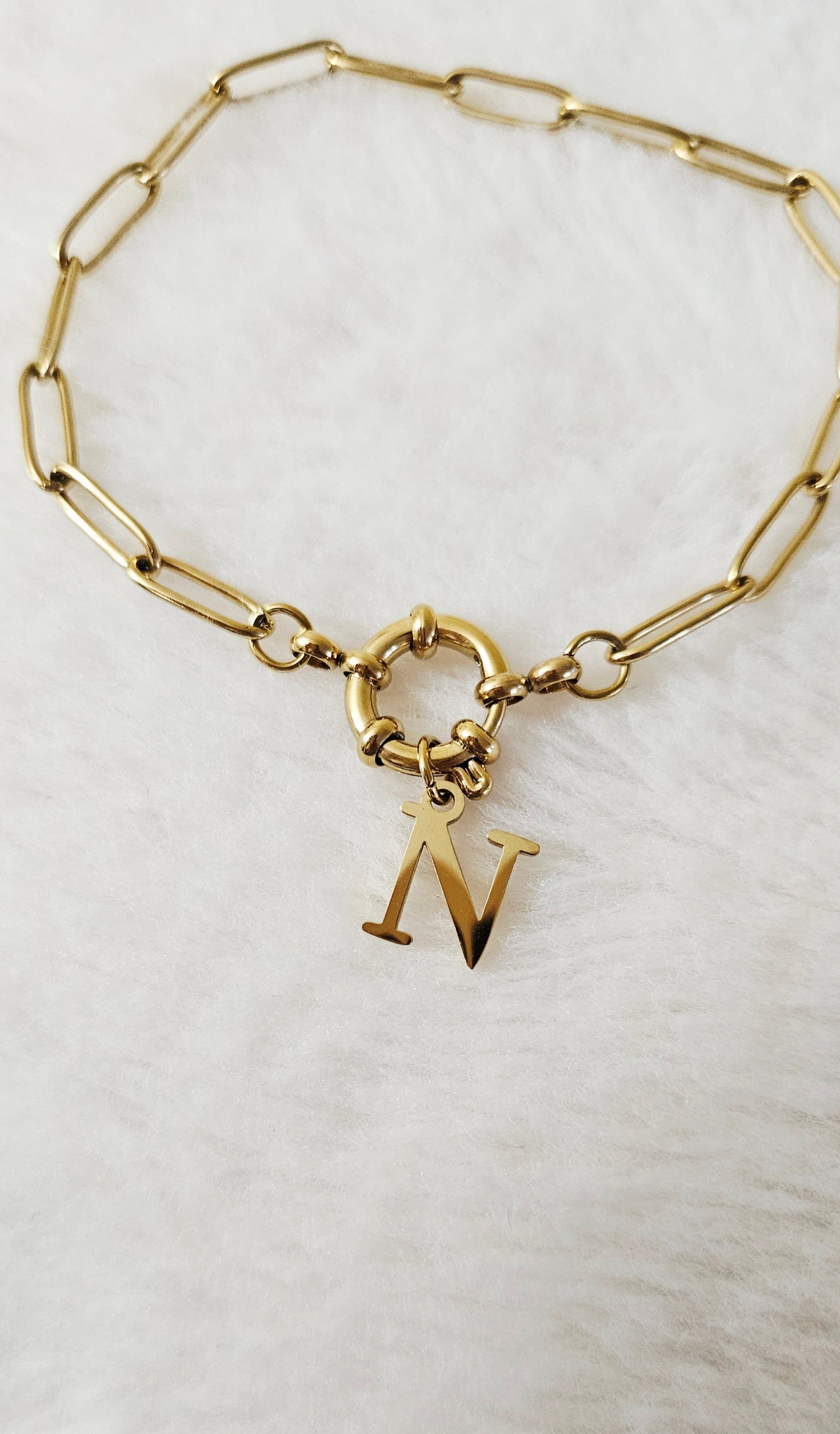 Paper Clip Charm Bracelet