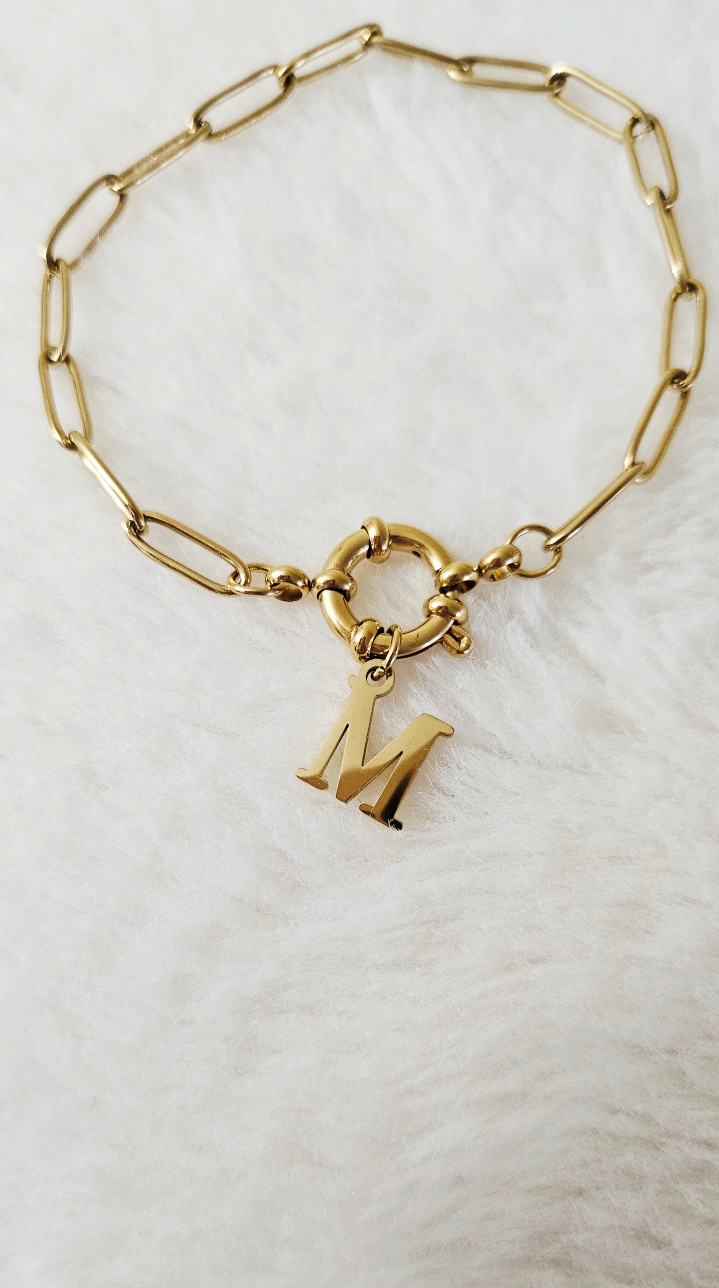 Paper Clip Charm Bracelet