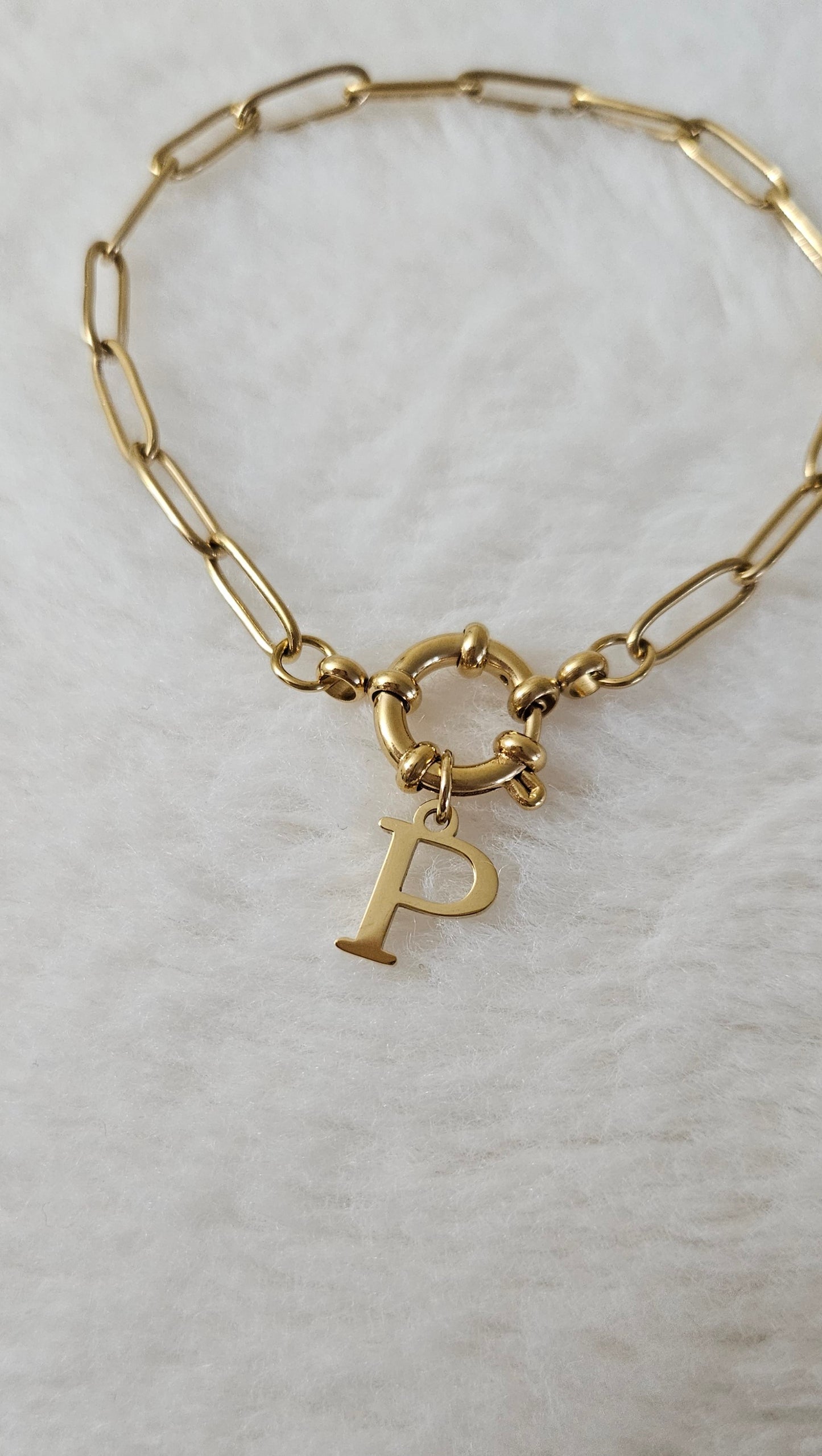 Paper Clip Charm Bracelet