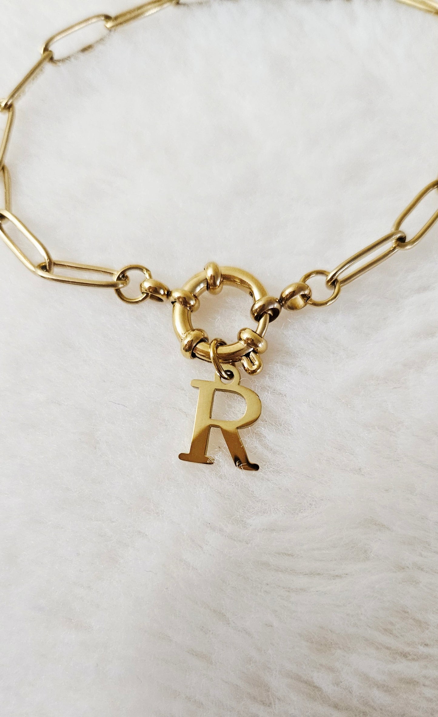 Paper Clip Charm Bracelet