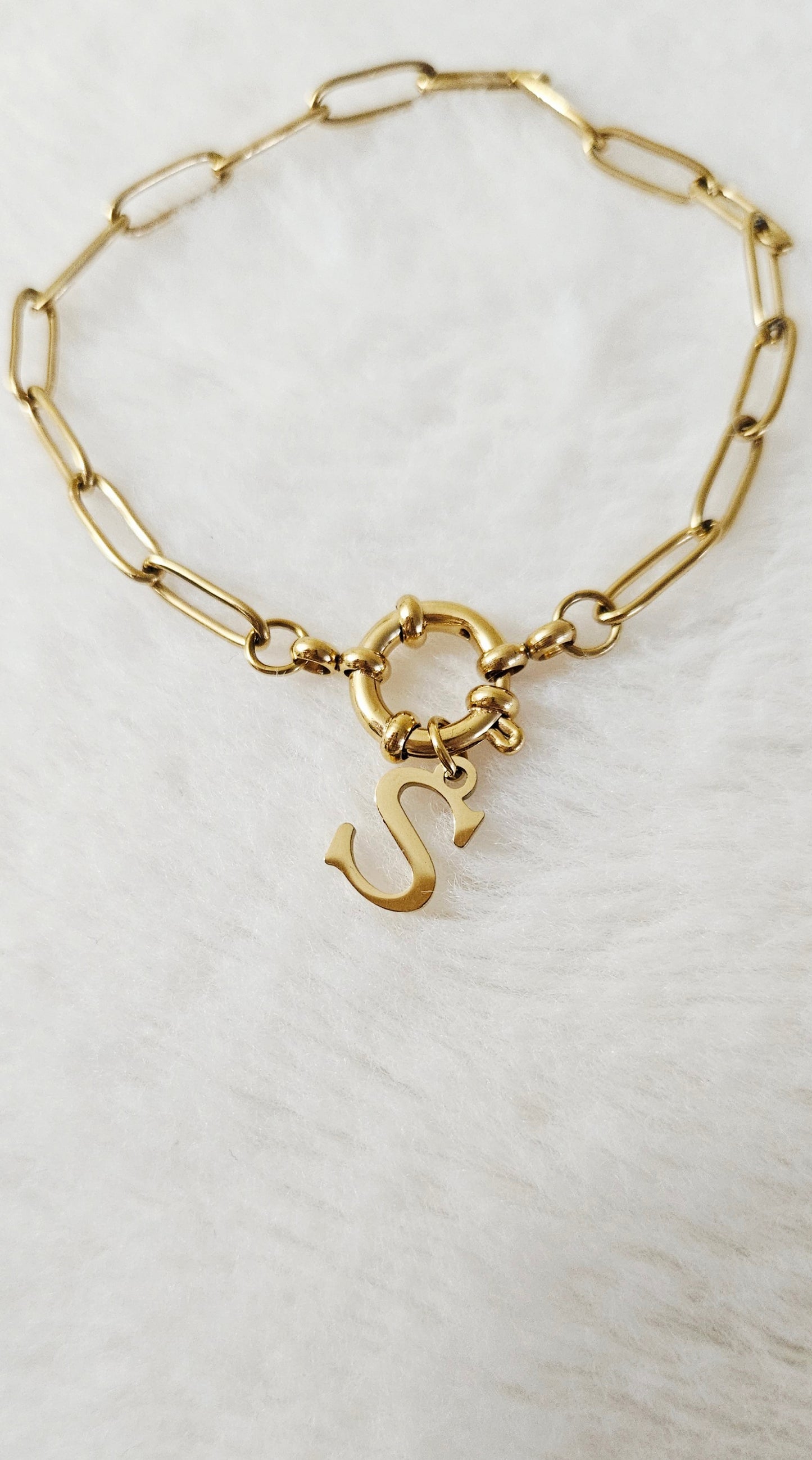 Paper Clip Charm Bracelet