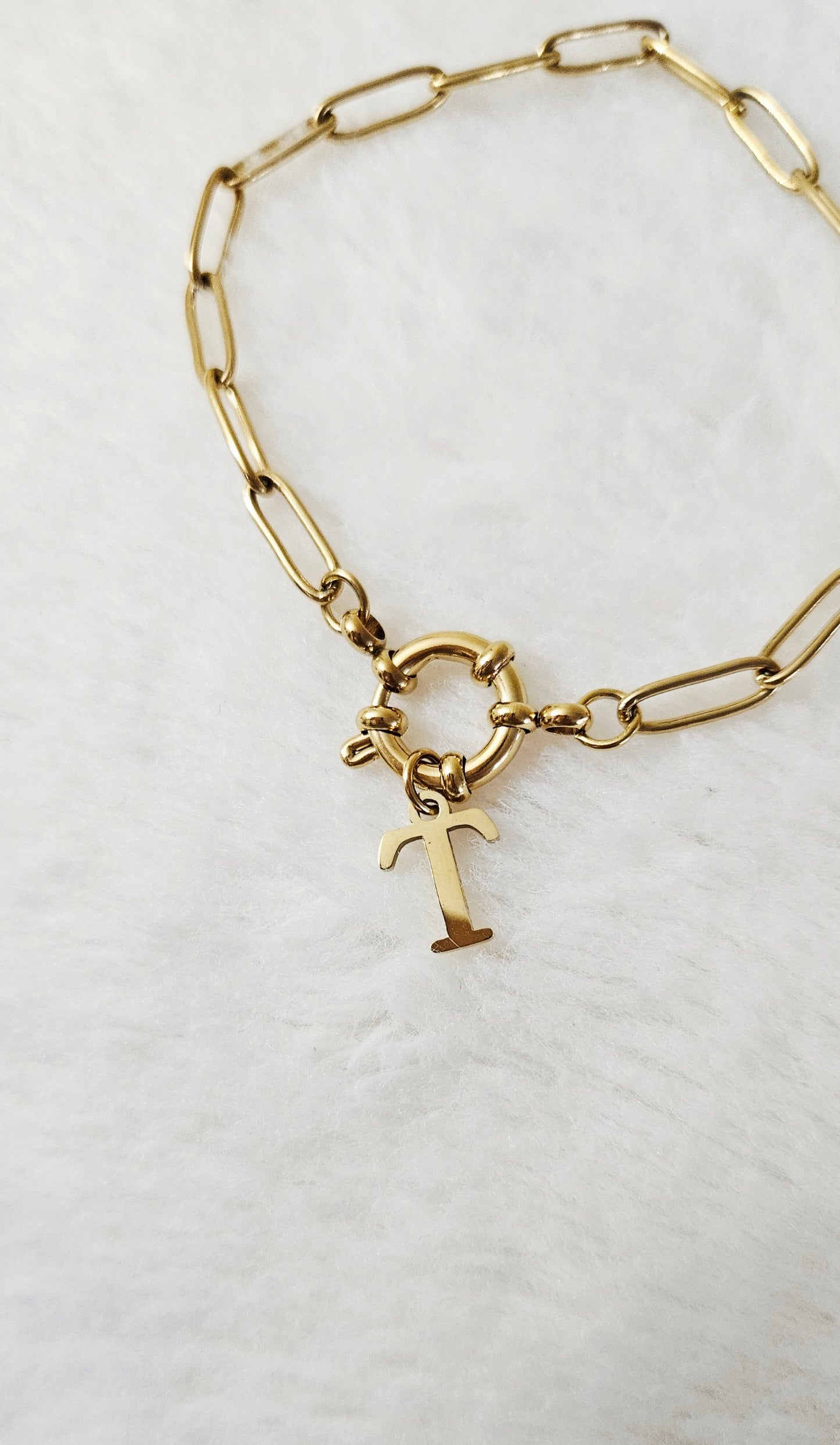 Paper Clip Charm Bracelet
