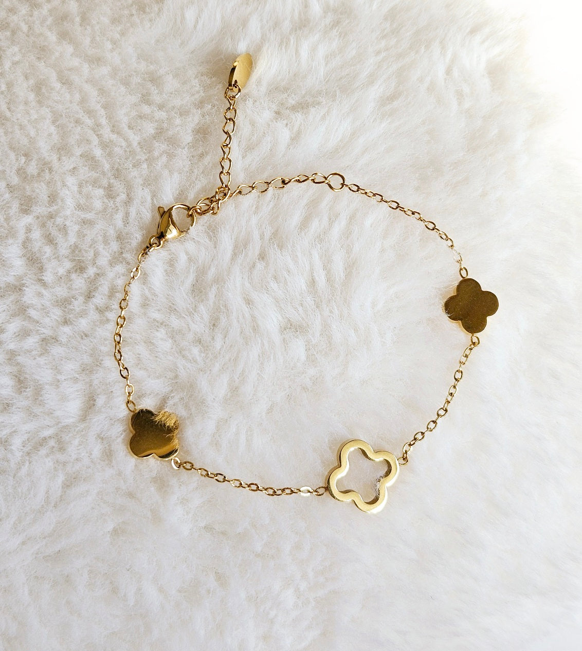 Dainty Clover Chain Bracelet