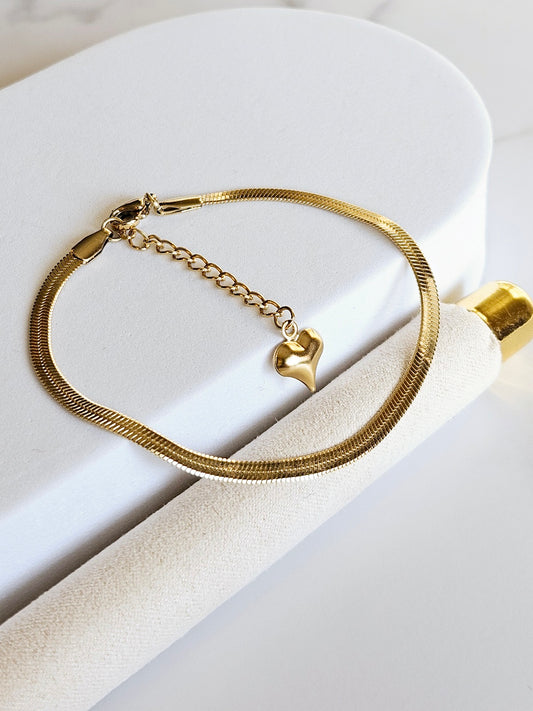 Sweetheart Flat Chain Bracelet