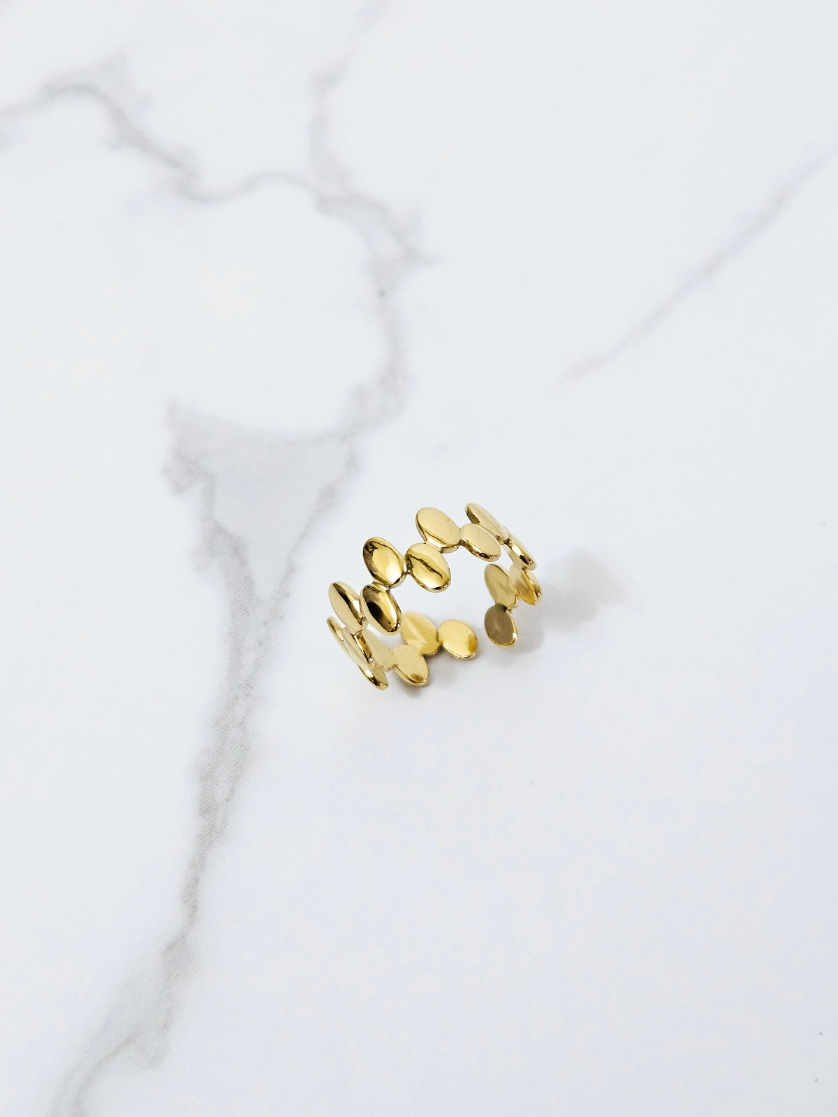 Golden Bubble Cuff Ring