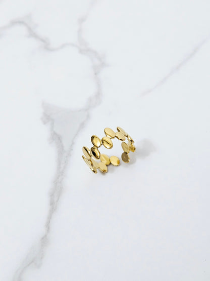 Golden Bubble Cuff Ring