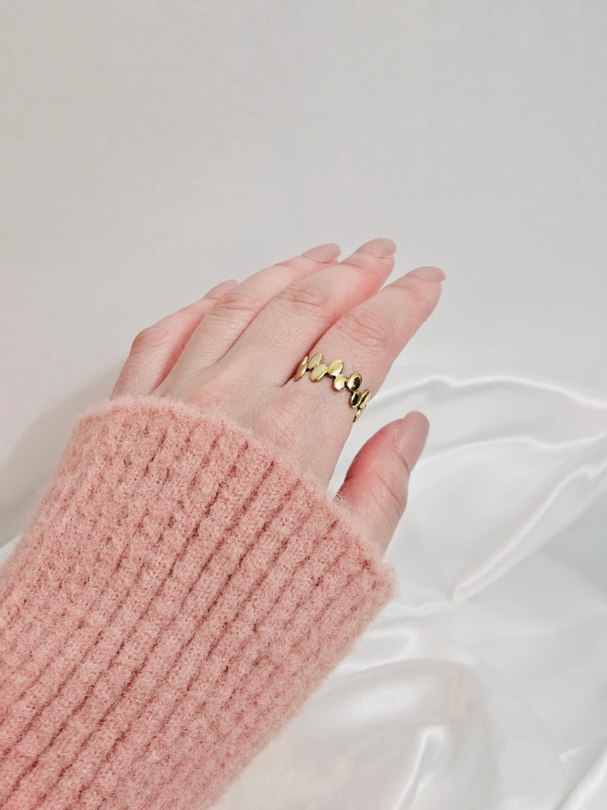 Golden Bubble Cuff Ring