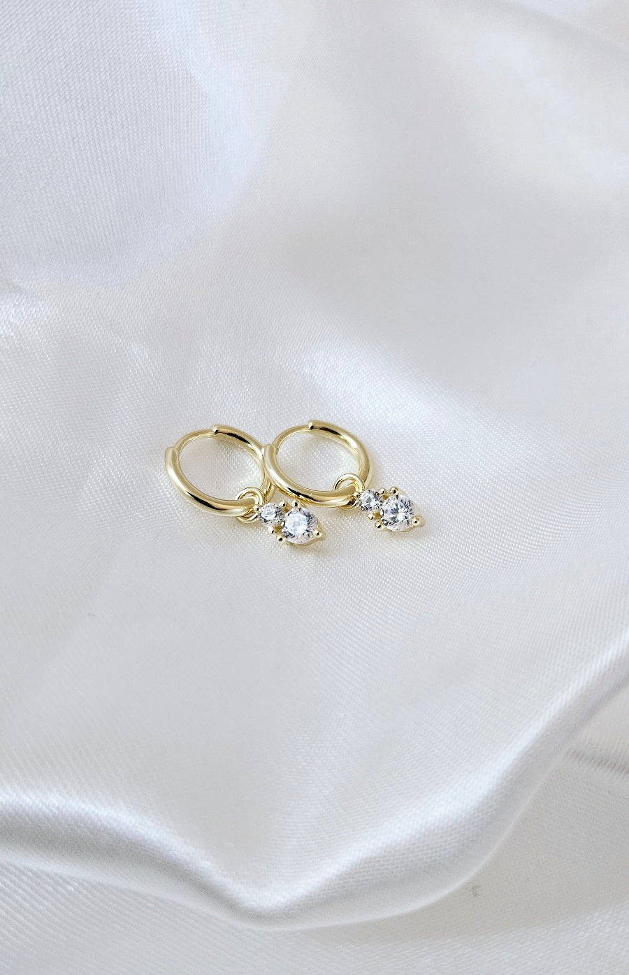 2-in-1 Mini Hoop Earrings with Charm