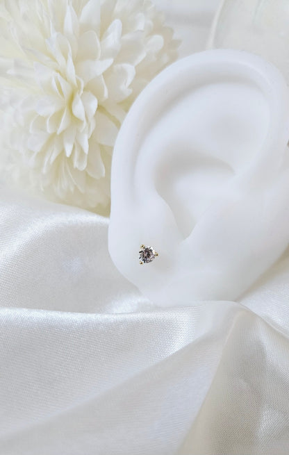 Unisex Dainty Crystal Stud Earrings