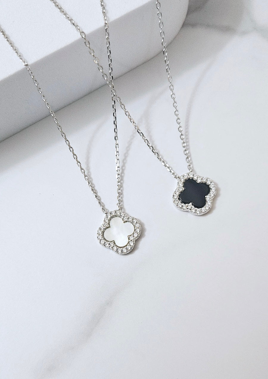 Clover Crystal Pendant Necklace