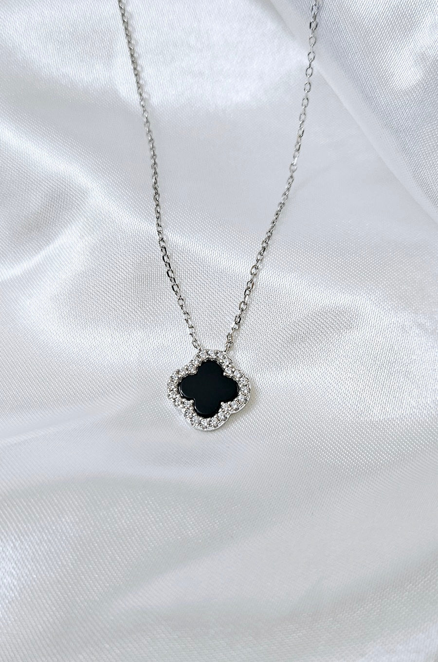 Clover Crystal Pendant Necklace