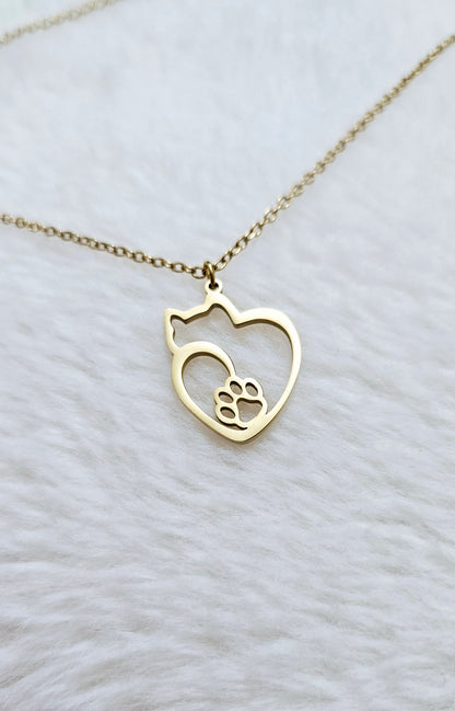 Kitty Paws Pendant Necklace