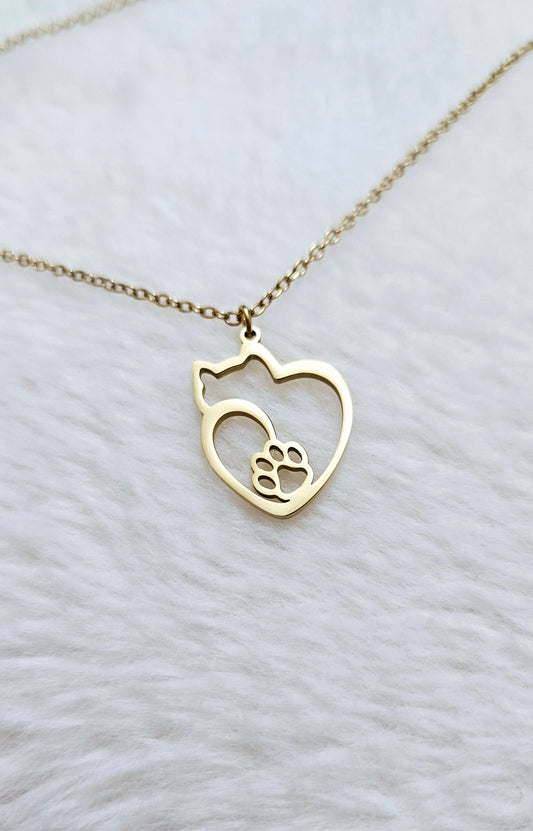 Kitty Paws Pendant Necklace