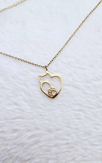 Kitty Paws Pendant Necklace