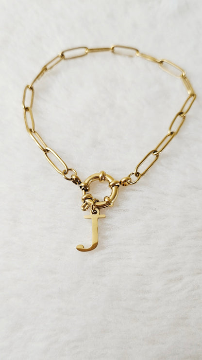 Paper Clip Charm Bracelet