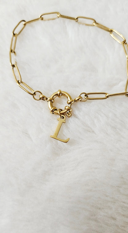 Paper Clip Charm Bracelet