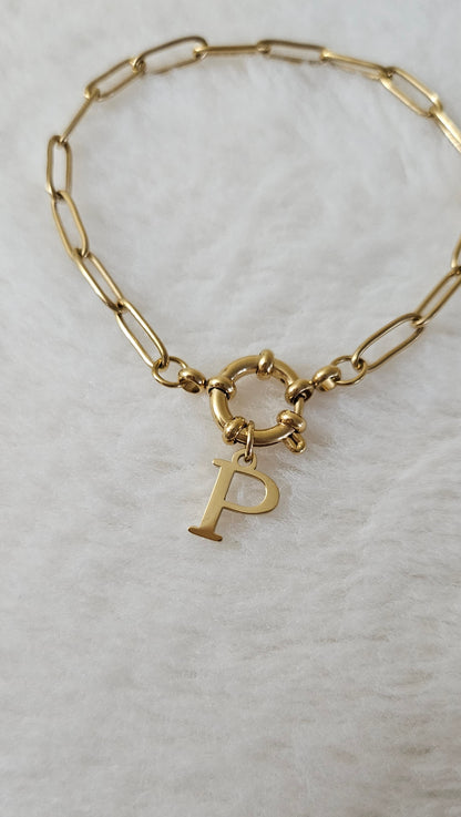 Paper Clip Charm Bracelet