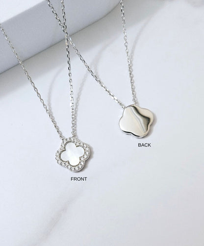 Clover Crystal Pendant Necklace