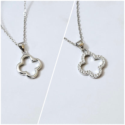 Reversible 2-Way Clover Pendant Necklace